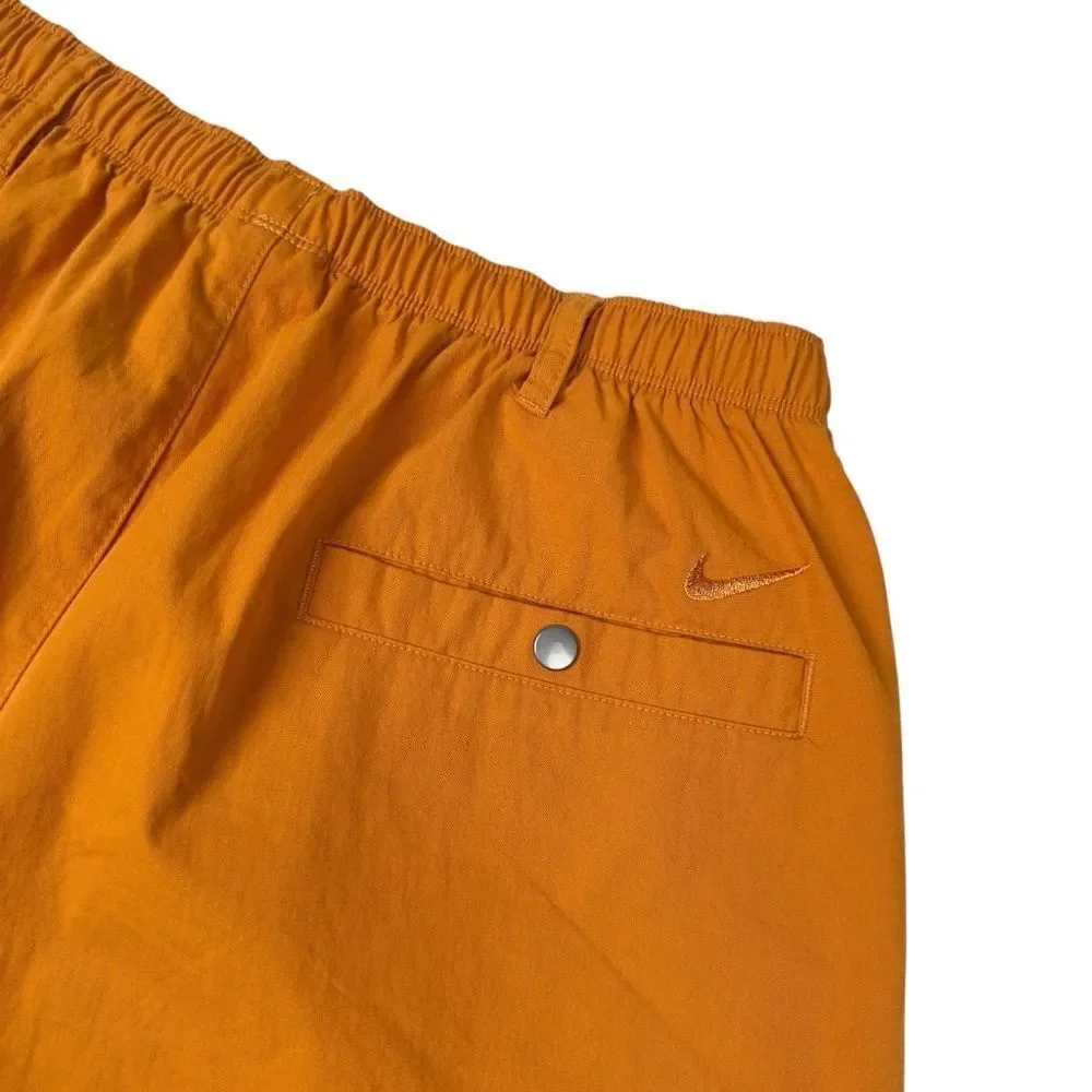 Nike Life Woven Camp Shorts Mens Small Lightweight Casual Lounge Cargo Orange